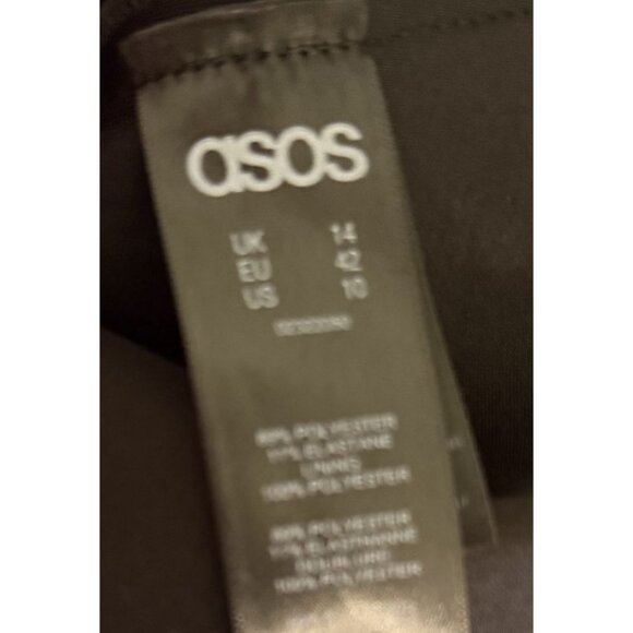 Asos Womens Black Pleated Midi Skirt Size 10 Polyester Blend Office Wear Casual - Picture 6 of 6